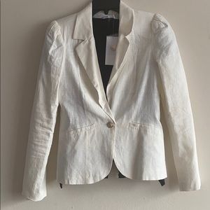 White linen blazer - awesome for spring/summer